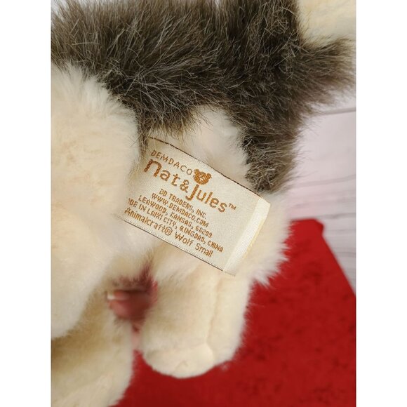 Demdaco Nat & Jules 14" Plush Husky Stuffed Animal Toy - Picture 5 of 7